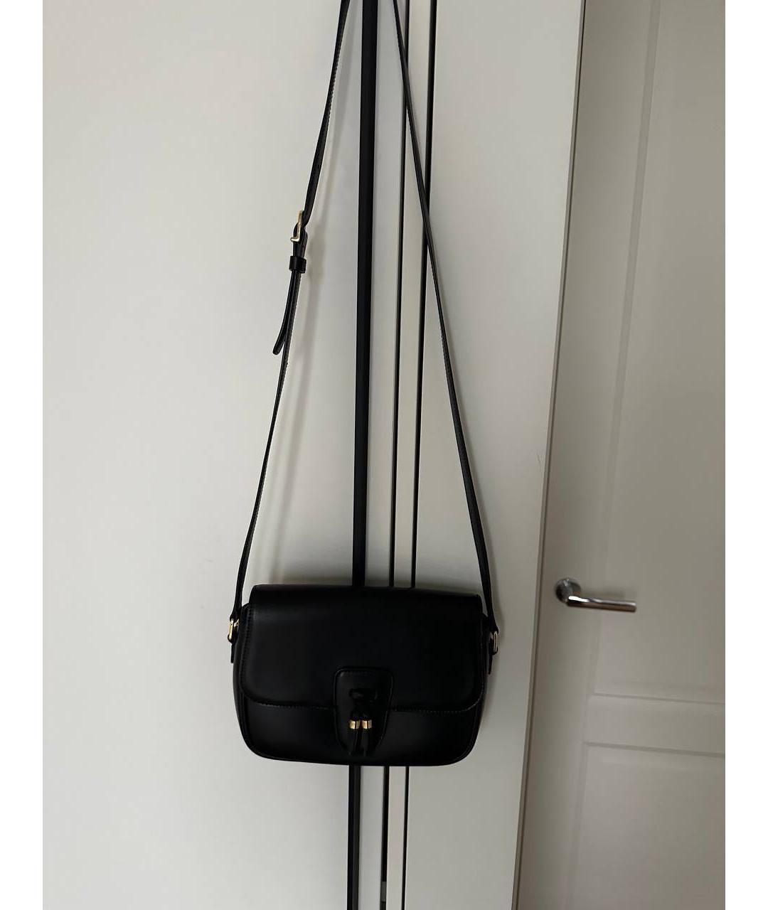 CELINE Черная кожаная сумка через плечо, фото 5