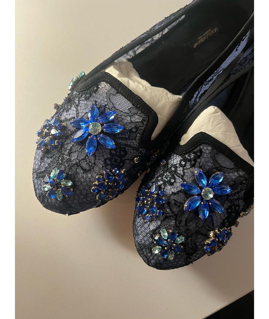 DOLCE&GABBANA Темно-синие балетки, фото 2