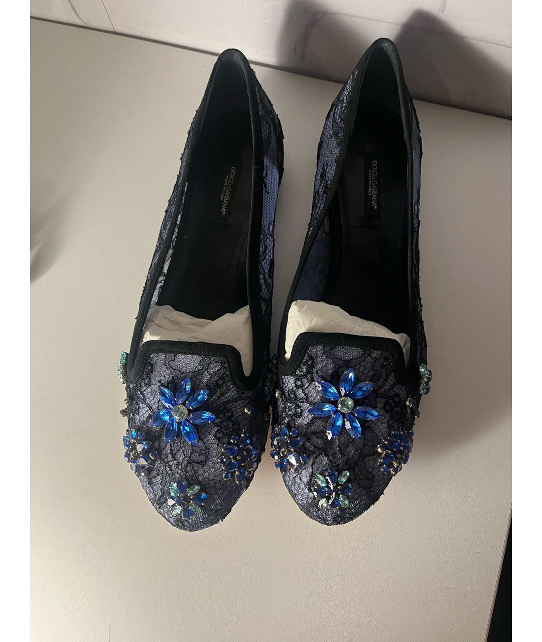 DOLCE&GABBANA Темно-синие балетки, фото 3