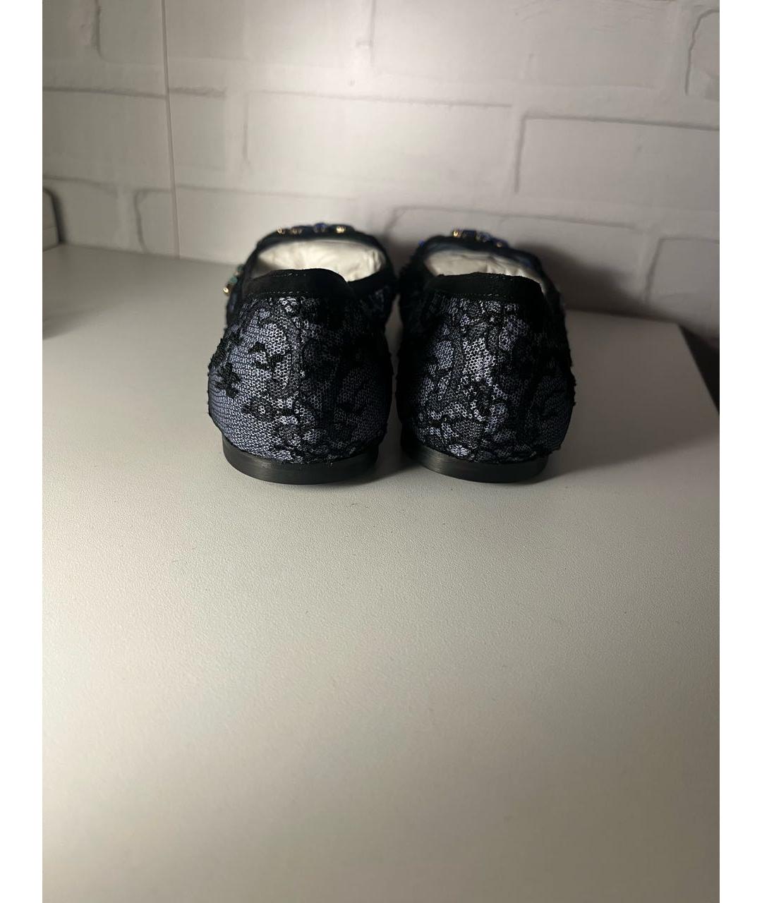 DOLCE&GABBANA Темно-синие балетки, фото 4