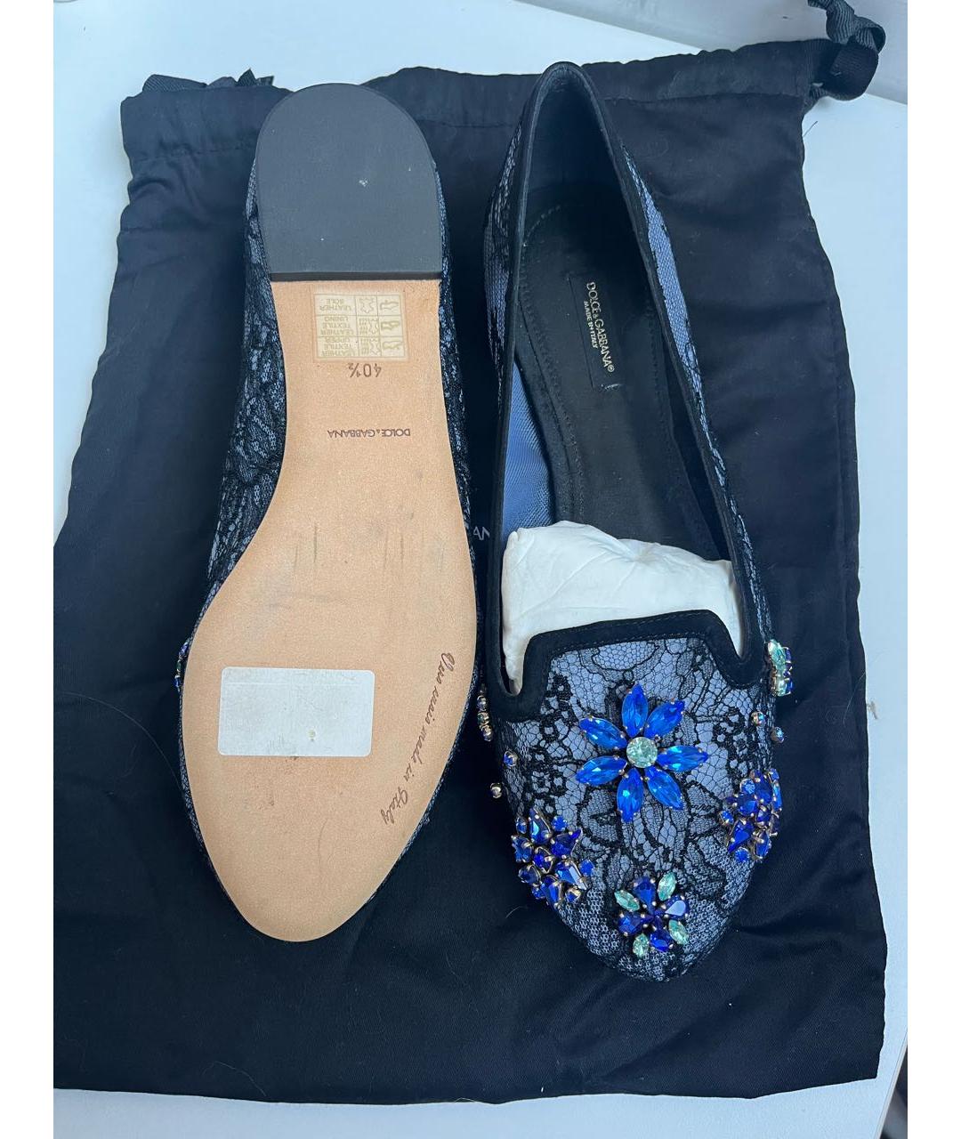 DOLCE&GABBANA Темно-синие балетки, фото 6