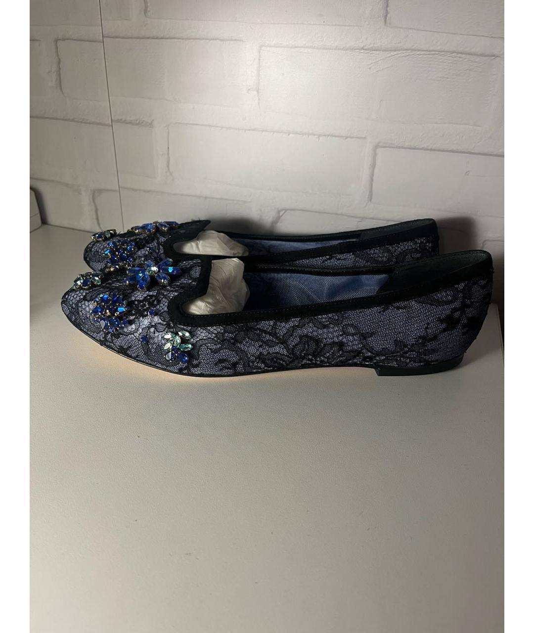 DOLCE&GABBANA Темно-синие балетки, фото 7