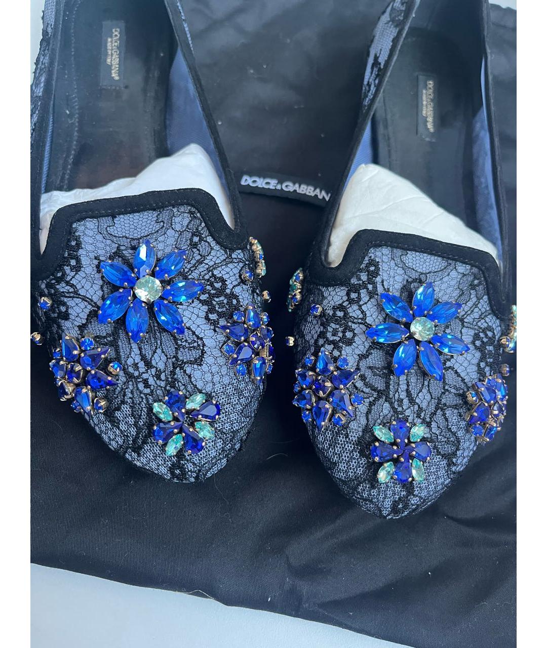 DOLCE&GABBANA Темно-синие балетки, фото 5