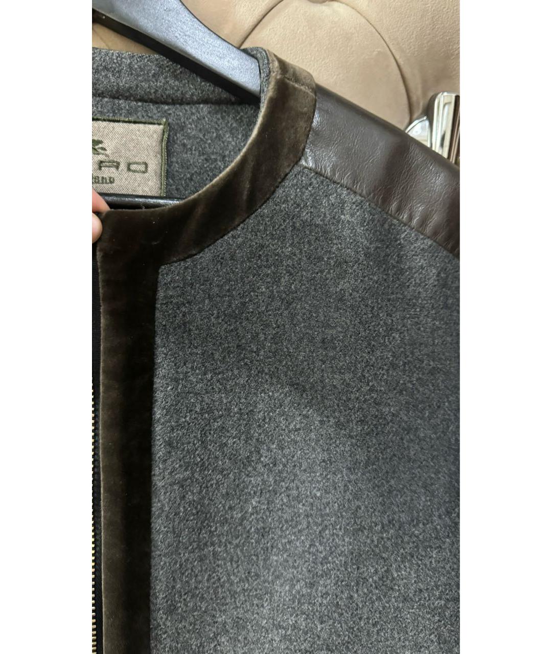 ETRO Серое шерстяное пальто, фото 4