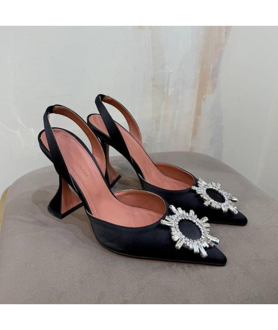 Amina Muaddi Черные туфли, фото 4