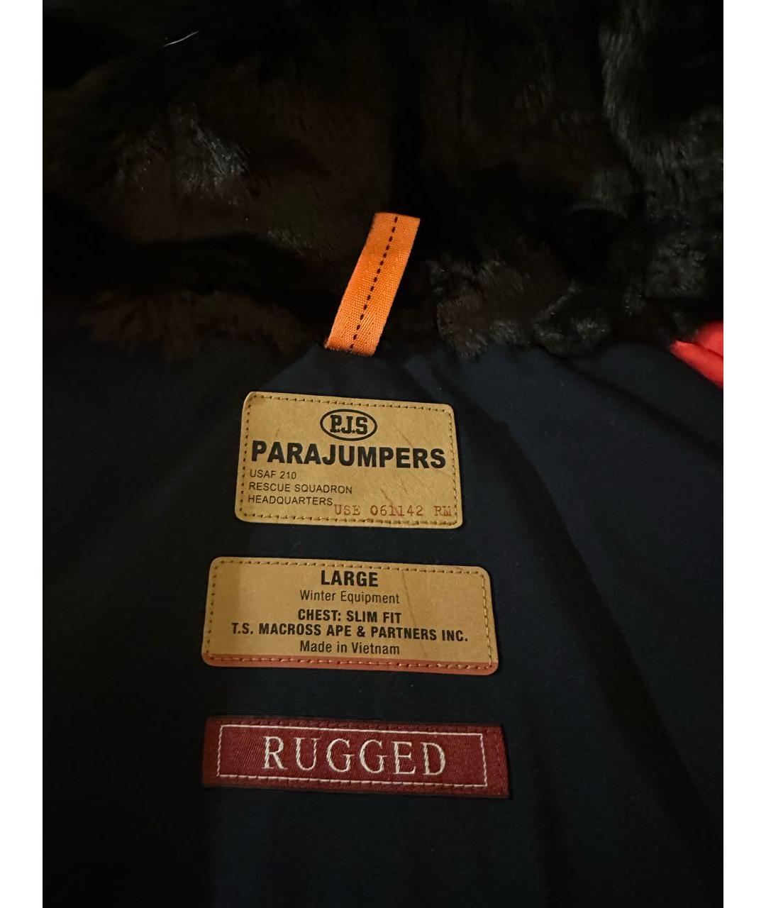 PARAJUMPERS Темно-синий полиамидовый пуховик, фото 6