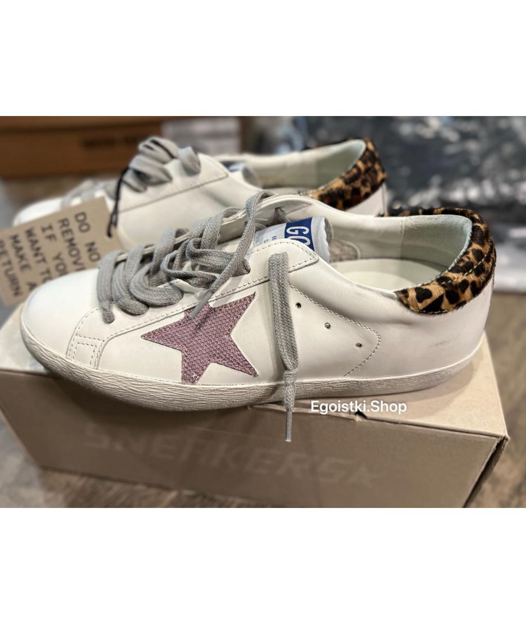 GOLDEN GOOSE DELUXE BRAND Белые кожаные кеды, фото 2