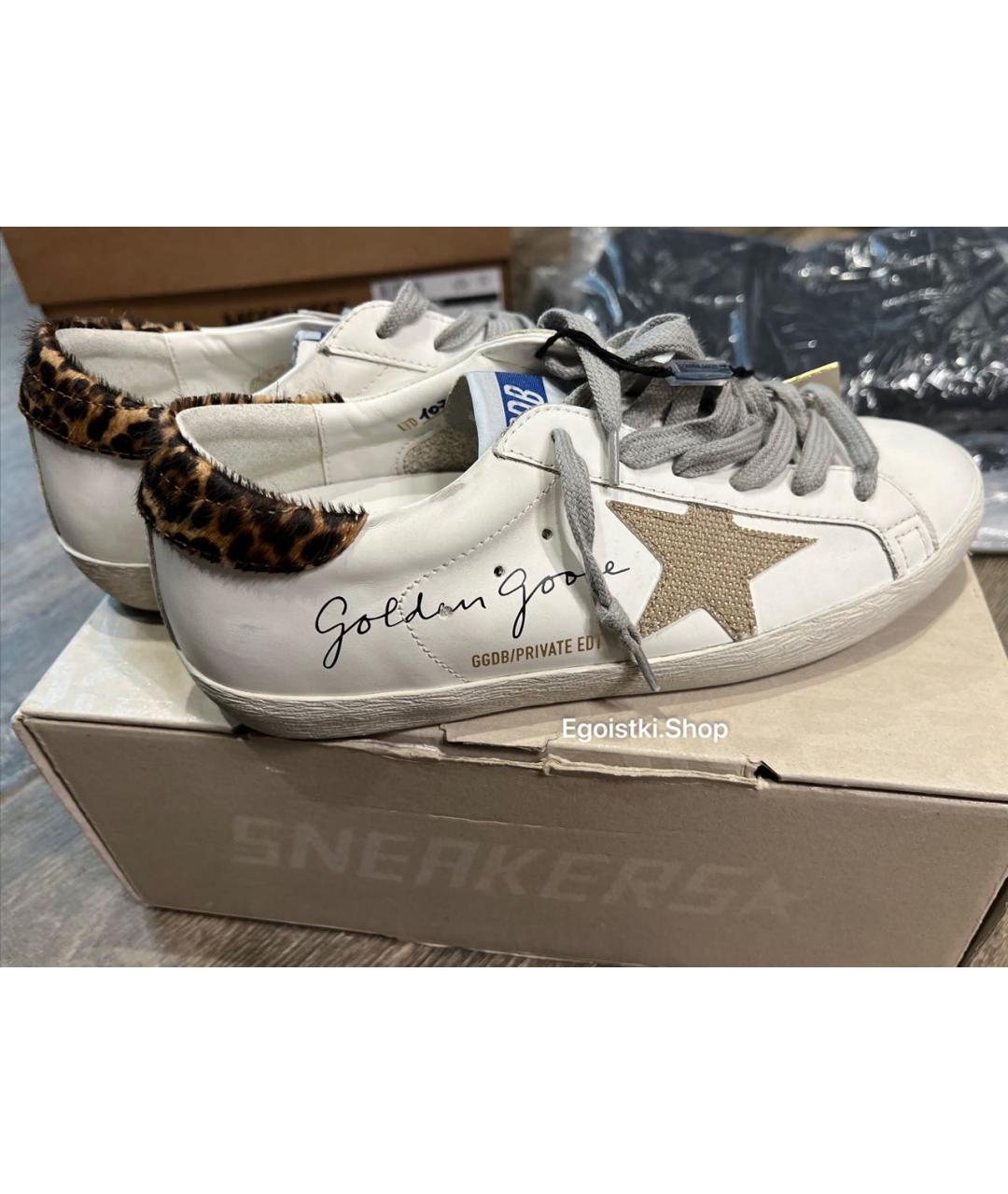 GOLDEN GOOSE DELUXE BRAND Белые кожаные кеды, фото 7