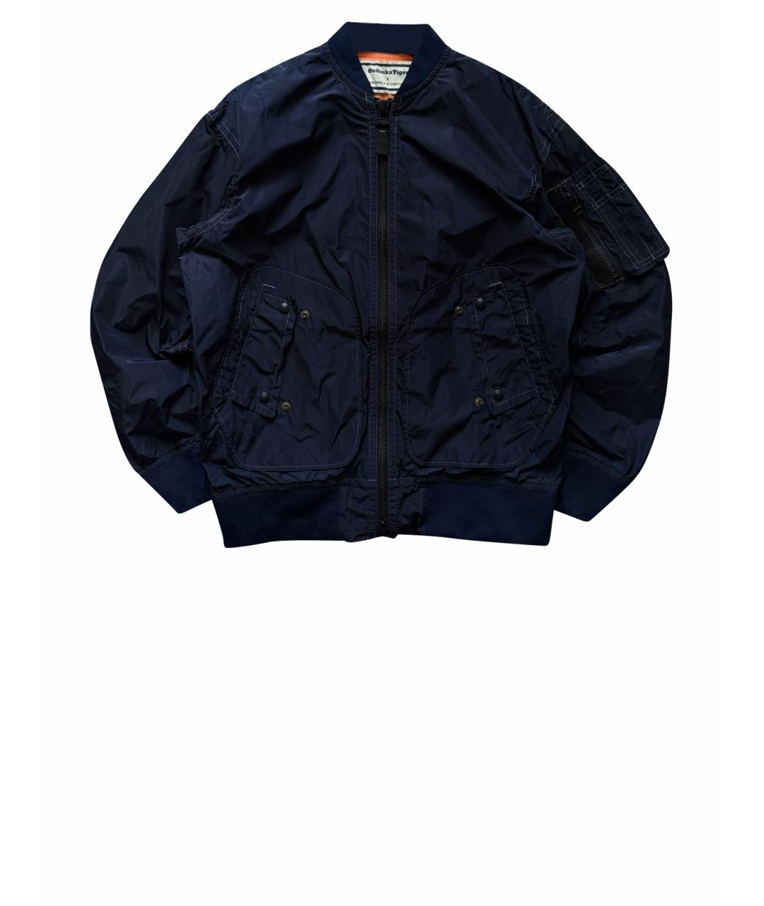 ONITSUKA TIGER Темно-синяя полиэстеровая куртка, фото 1