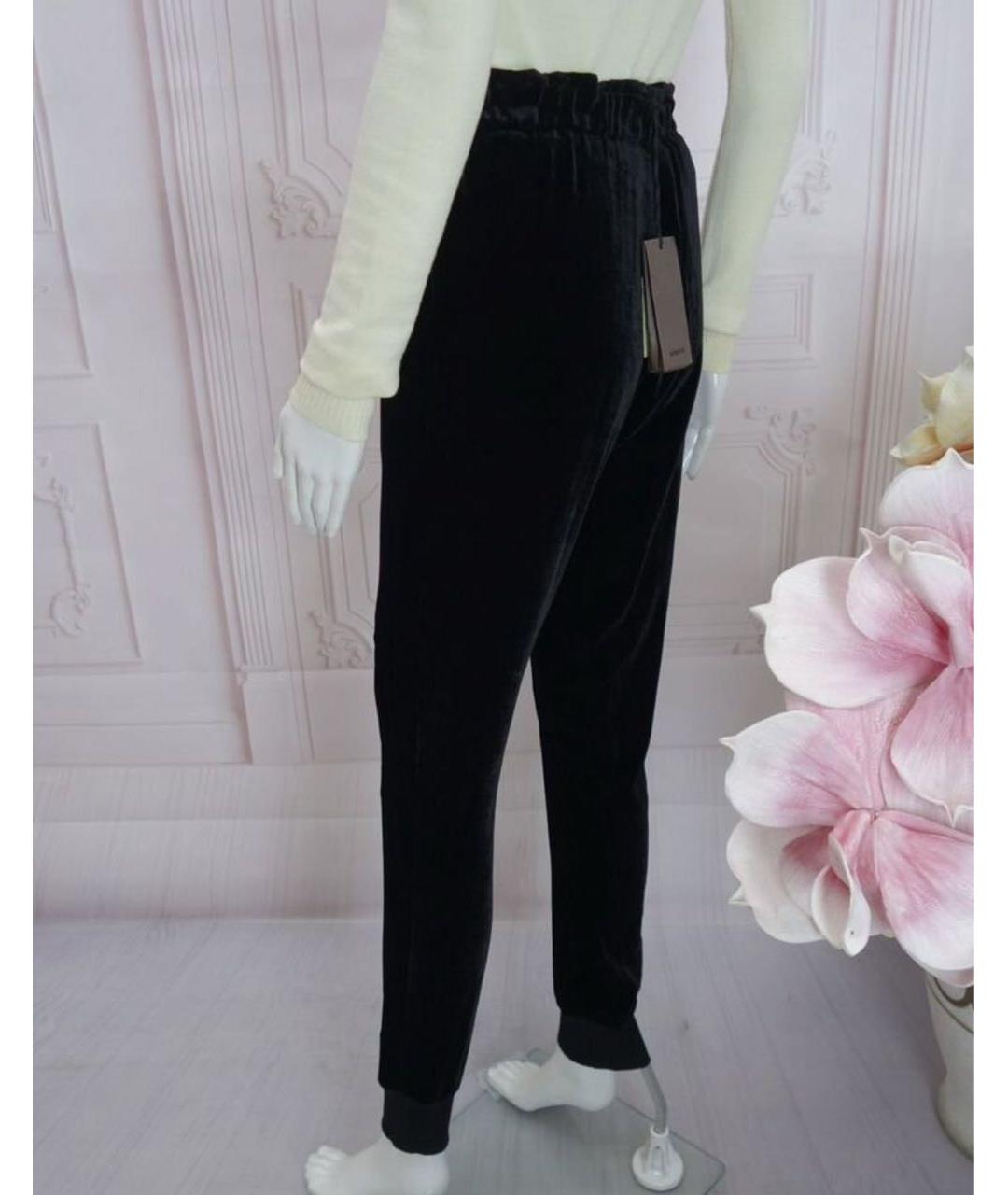 JO NO FUI Черные вискозные брюки узкие, фото 5