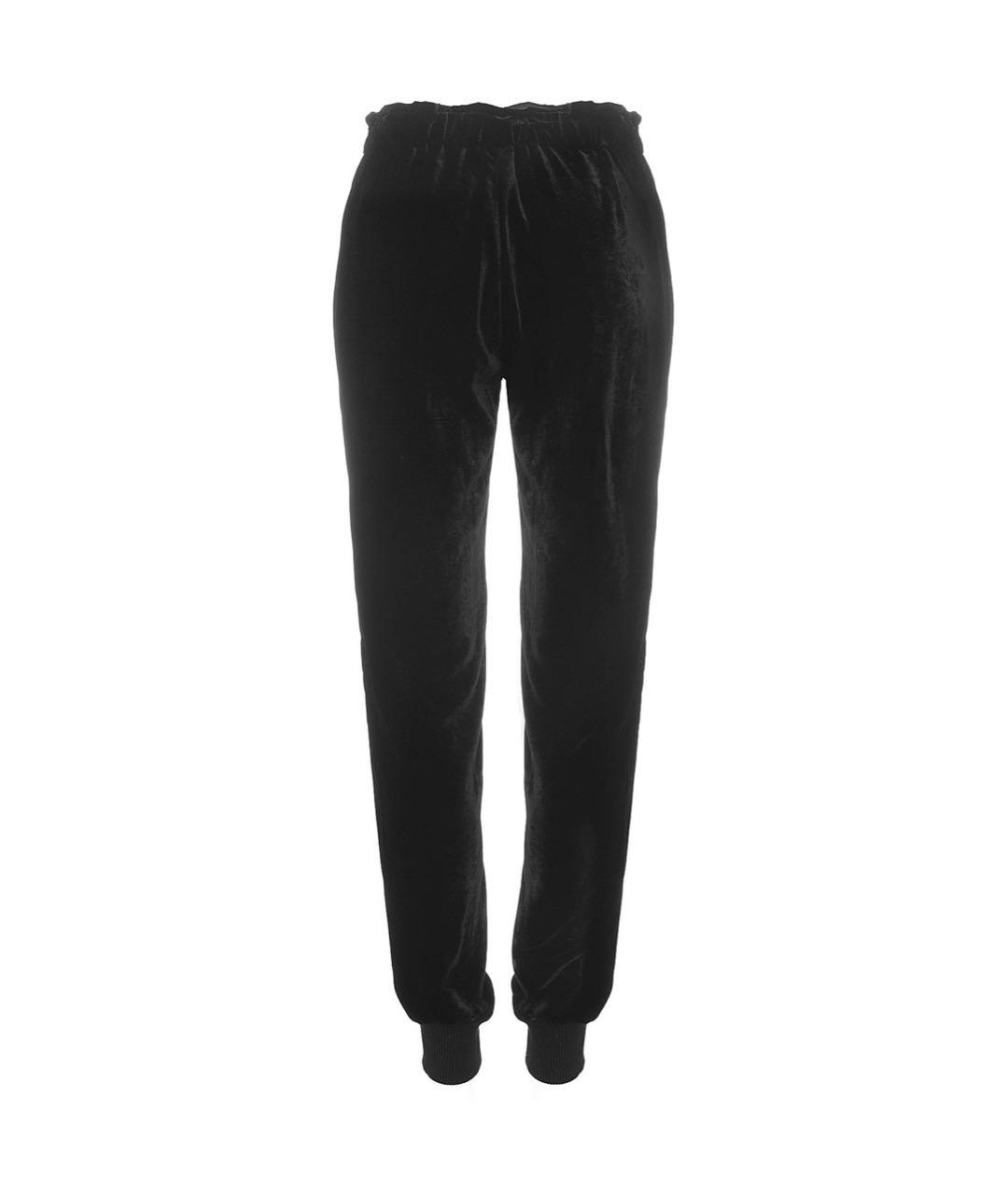 JO NO FUI Черные вискозные брюки узкие, фото 2