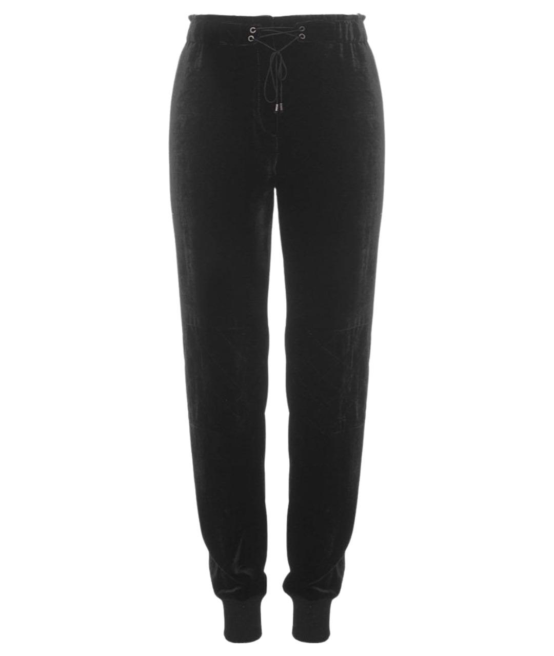 JO NO FUI Черные вискозные брюки узкие, фото 1