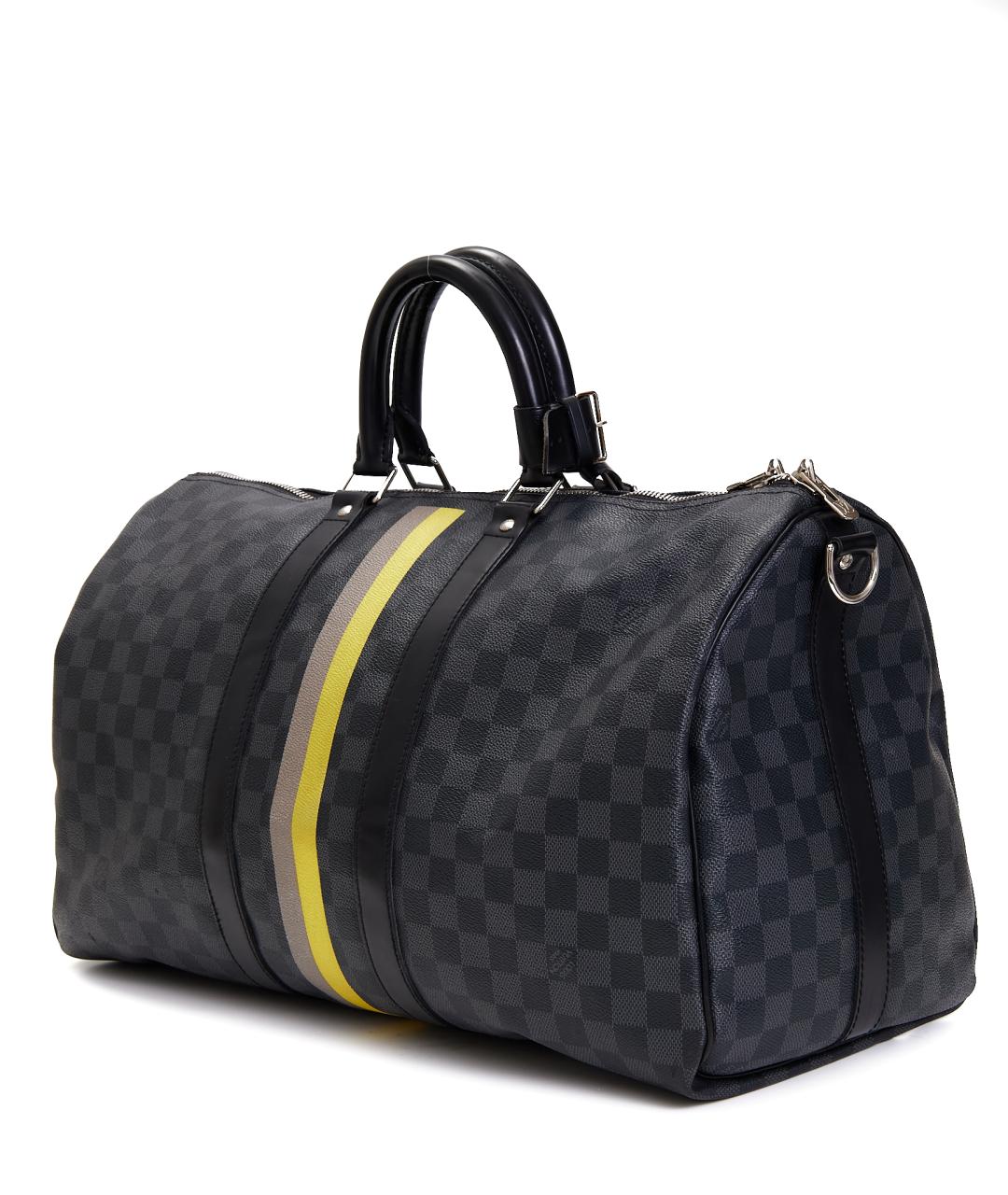 LOUIS VUITTON Серая кожаная дорожная/спортивная сумка, фото 2