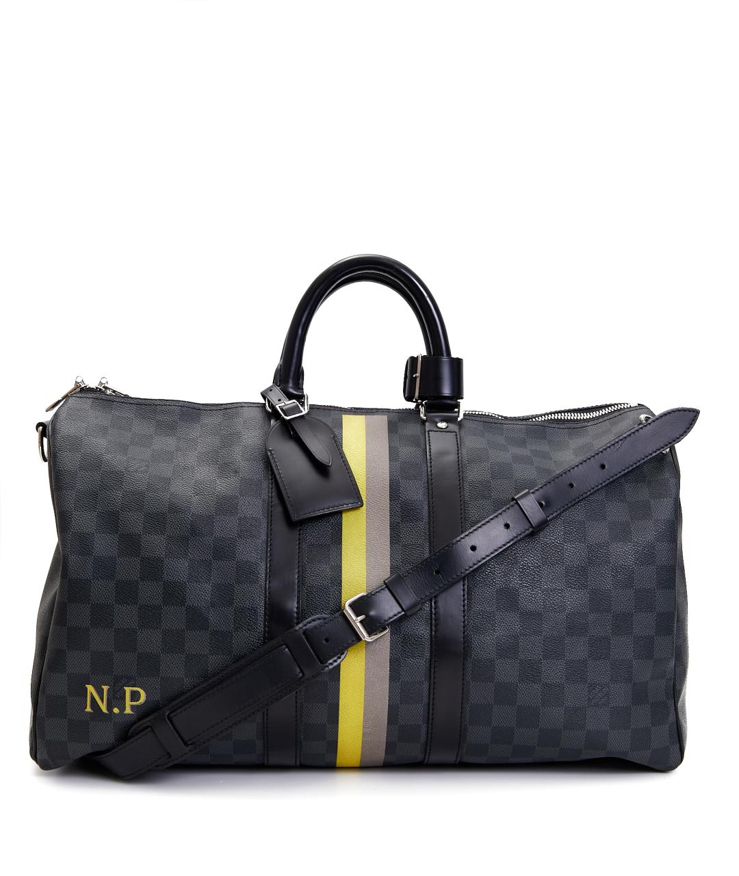 LOUIS VUITTON Серая кожаная дорожная/спортивная сумка, фото 5