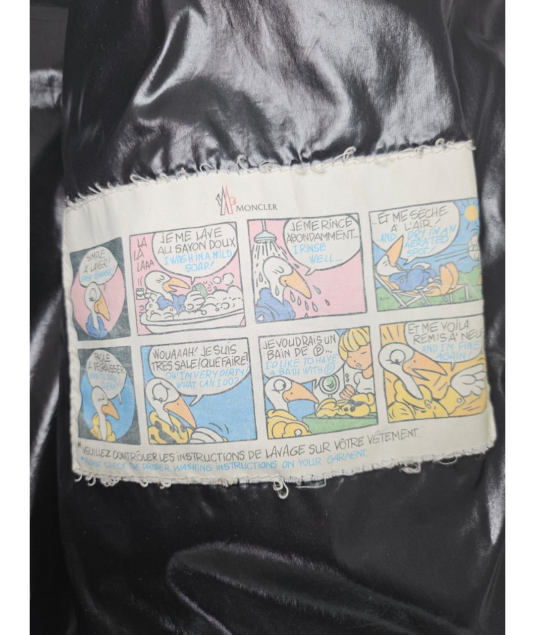 MONCLER Черный полиамидовый пуховик, фото 8