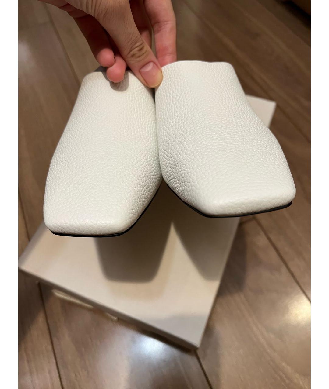 12 STOREEZ Белые кожаные мюли, фото 8