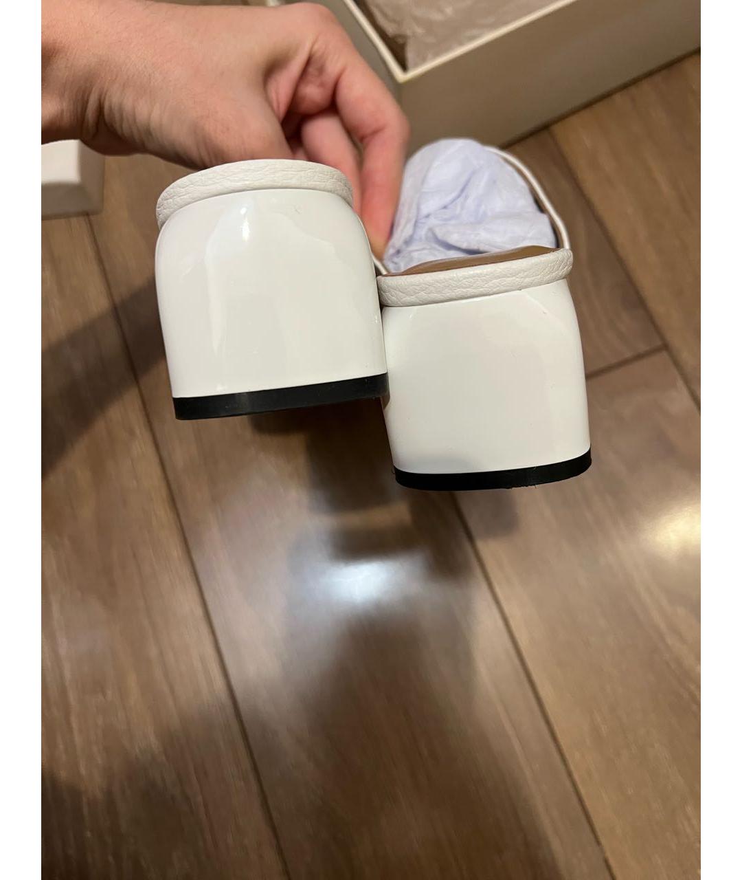 12 STOREEZ Белые кожаные мюли, фото 4