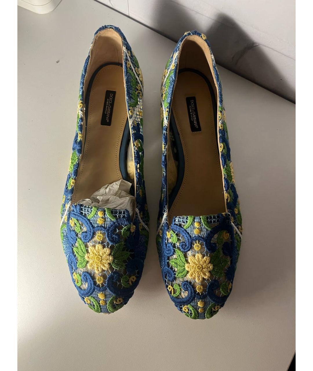 DOLCE&GABBANA Мульти текстильные балетки, фото 3