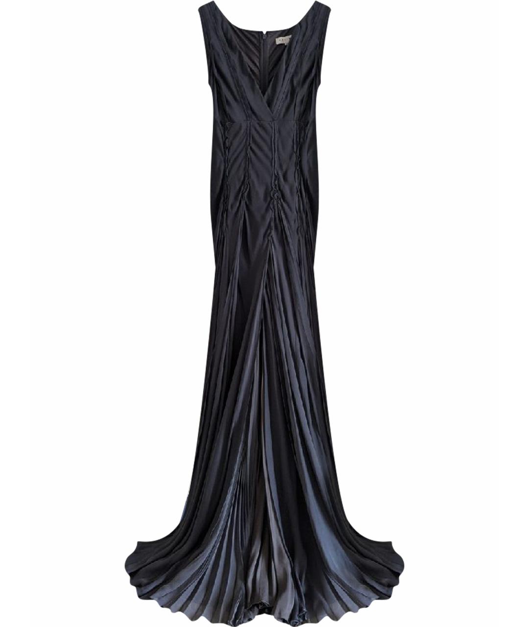 CELINE Антрацитовое шелковое вечернее платье, фото 1