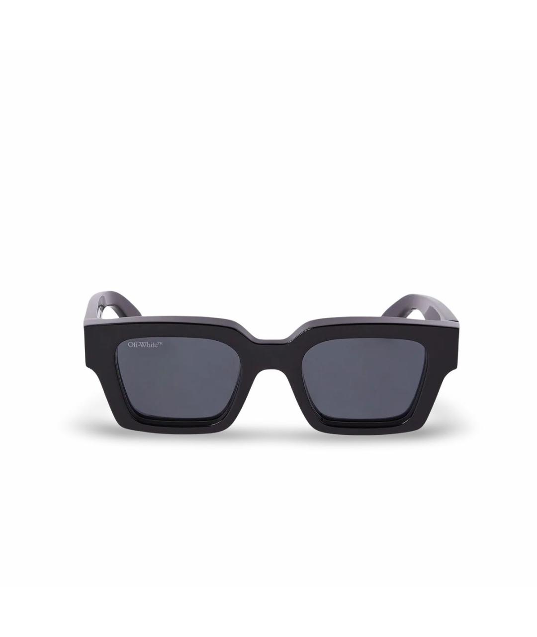 OFF-WHITE Черные пластиковые солнцезащитные очки, фото 1