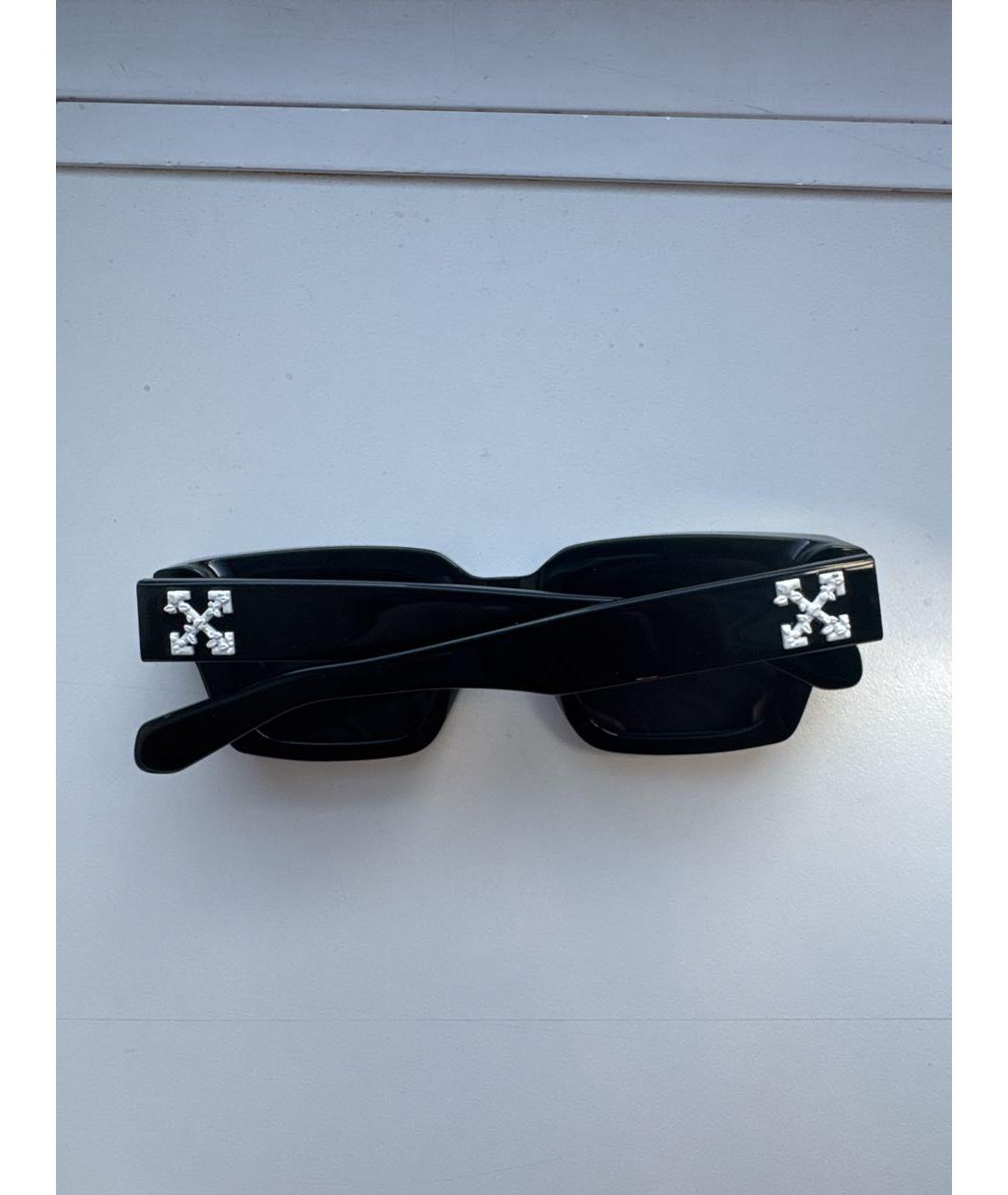 OFF-WHITE Черные пластиковые солнцезащитные очки, фото 6