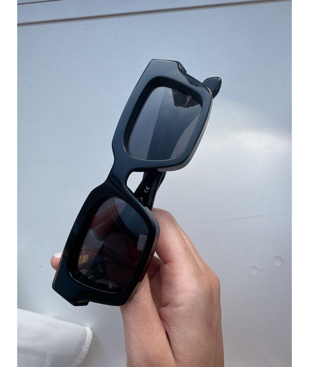 OFF-WHITE Черные пластиковые солнцезащитные очки, фото 2