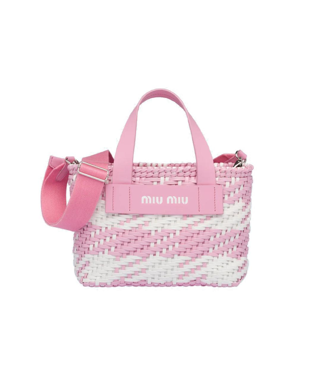 MIU MIU Розовая пелетеная сумка через плечо, фото 1
