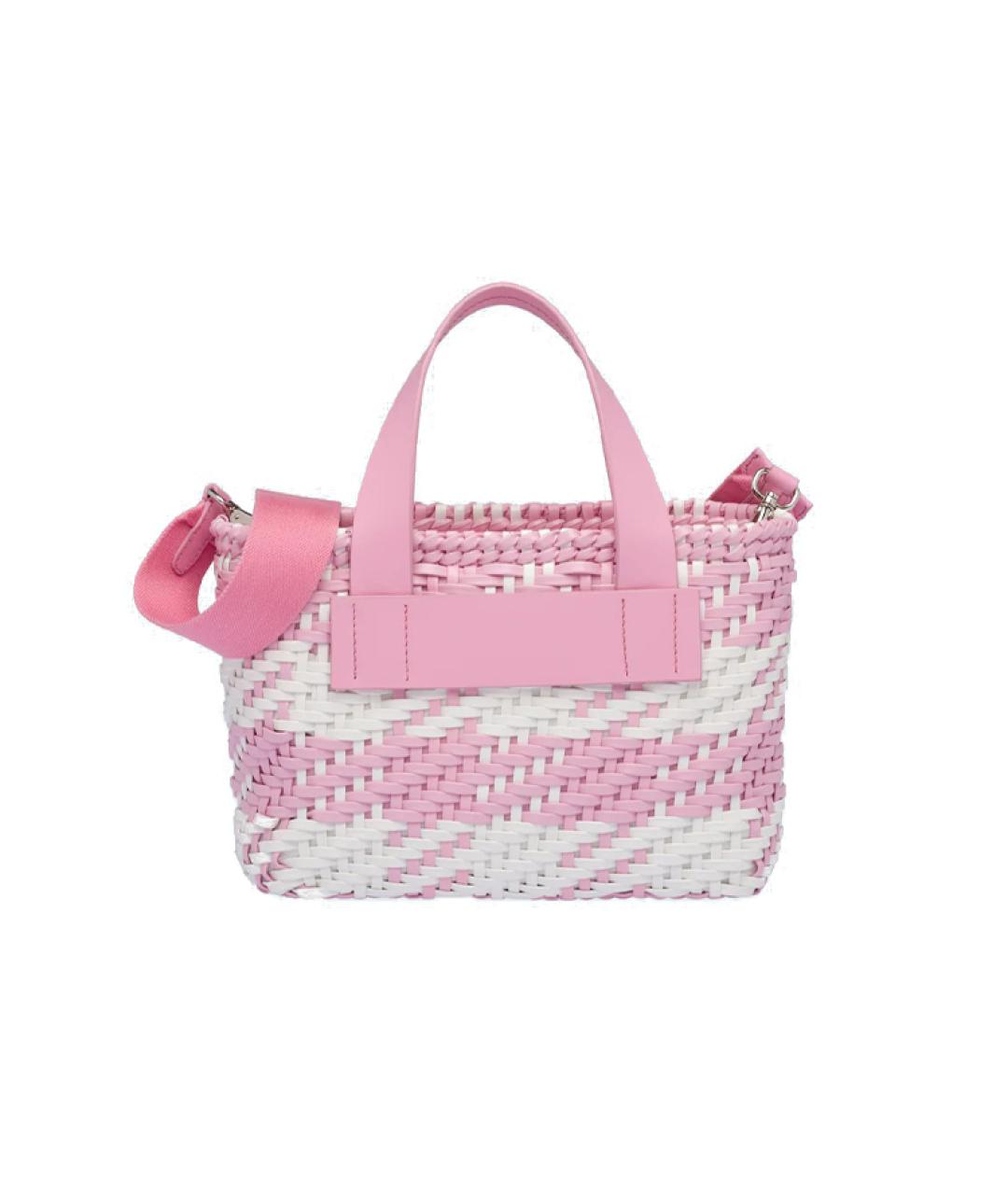 MIU MIU Розовая пелетеная сумка через плечо, фото 3