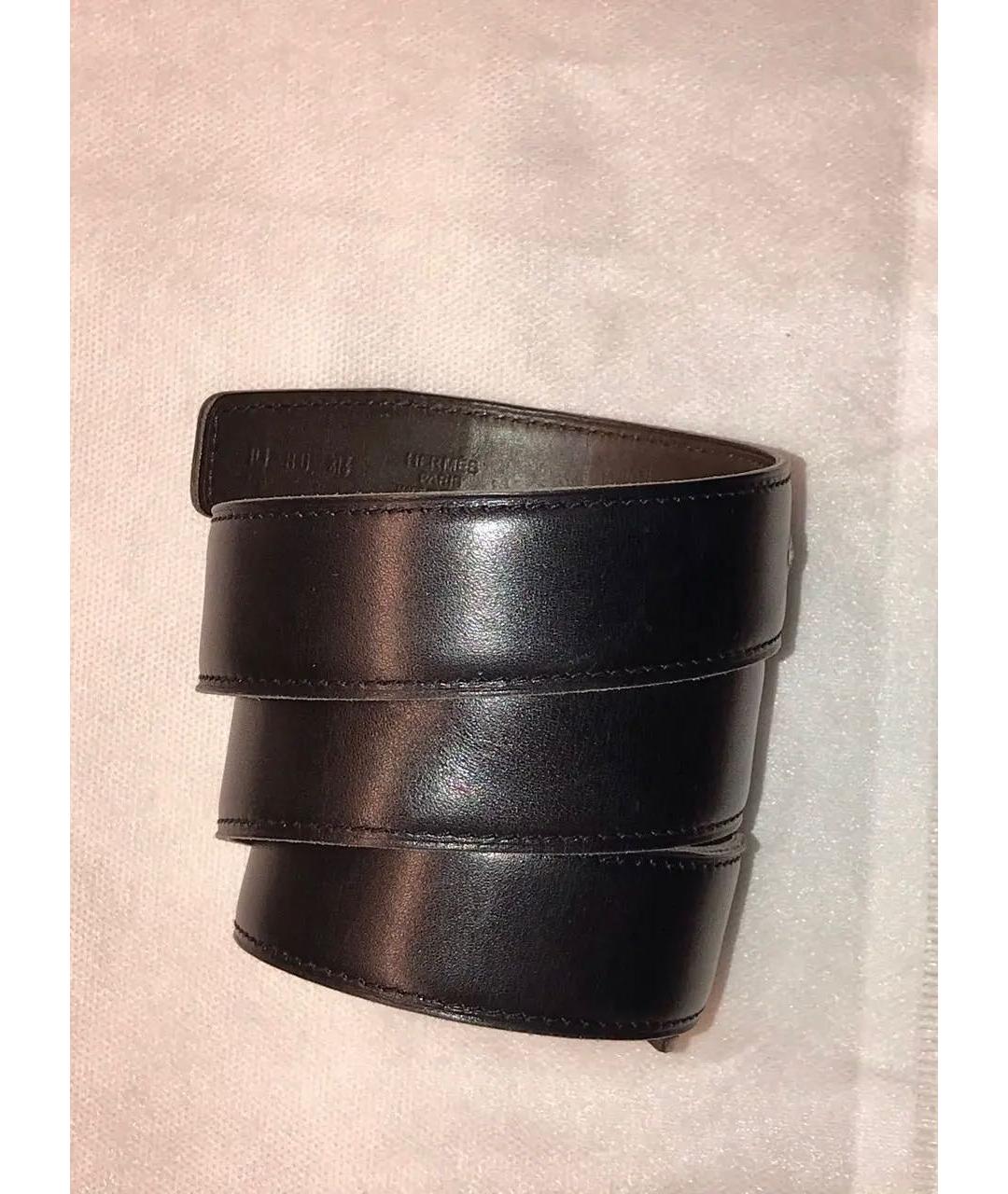HERMES Коричневый кожаный ремень, фото 3