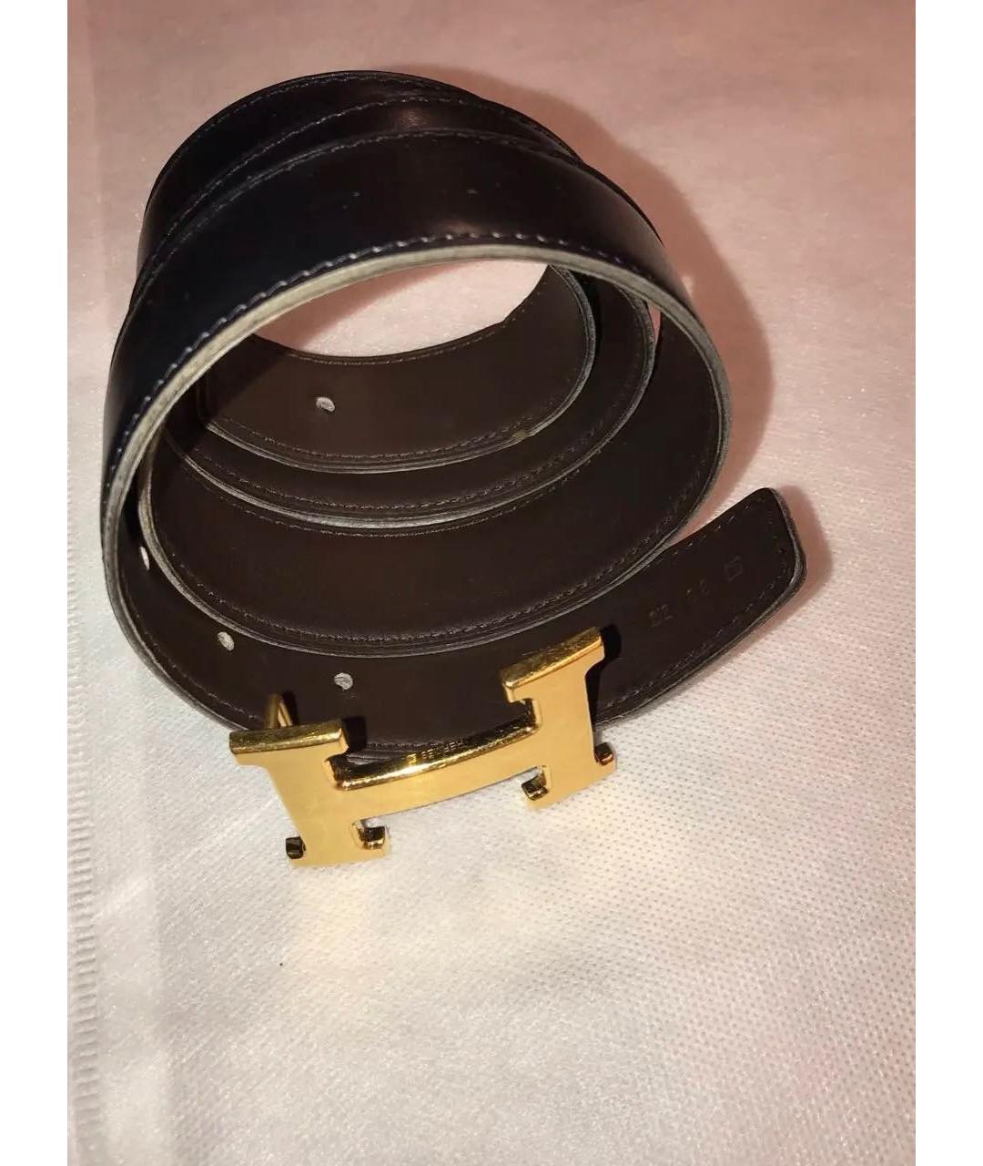 HERMES Коричневый кожаный ремень, фото 2