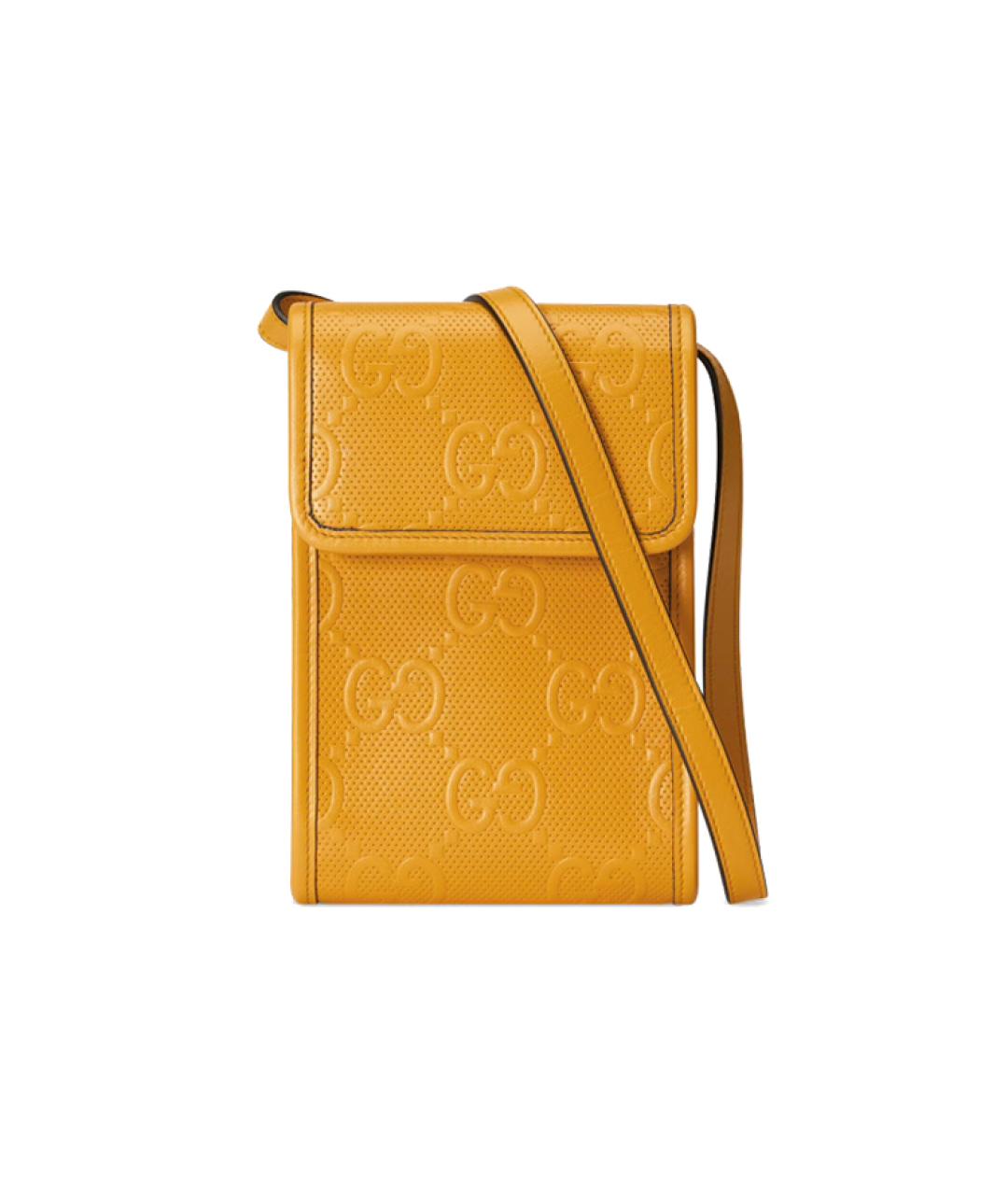 GUCCI Оранжевая кожаная сумка через плечо, фото 1