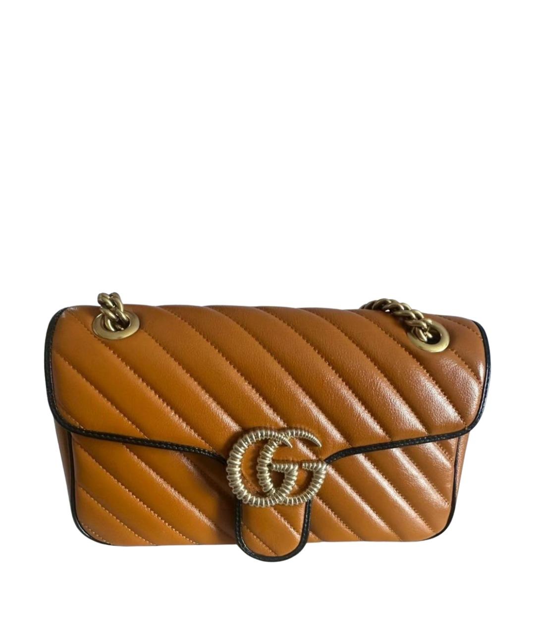 GUCCI Оранжевая кожаная сумка тоут, фото 1