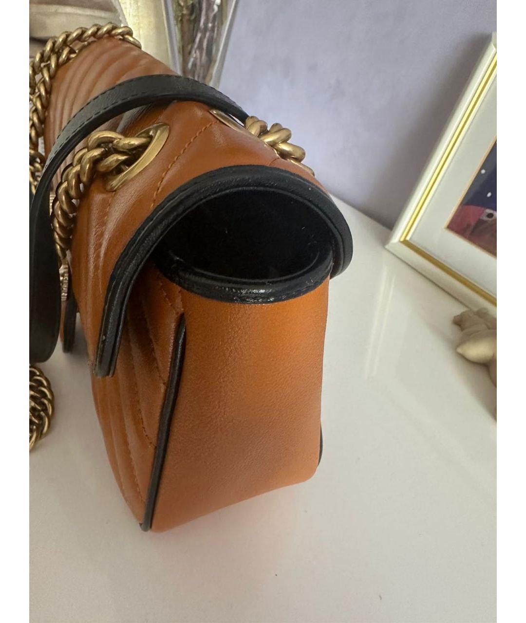 GUCCI Оранжевая кожаная сумка тоут, фото 2