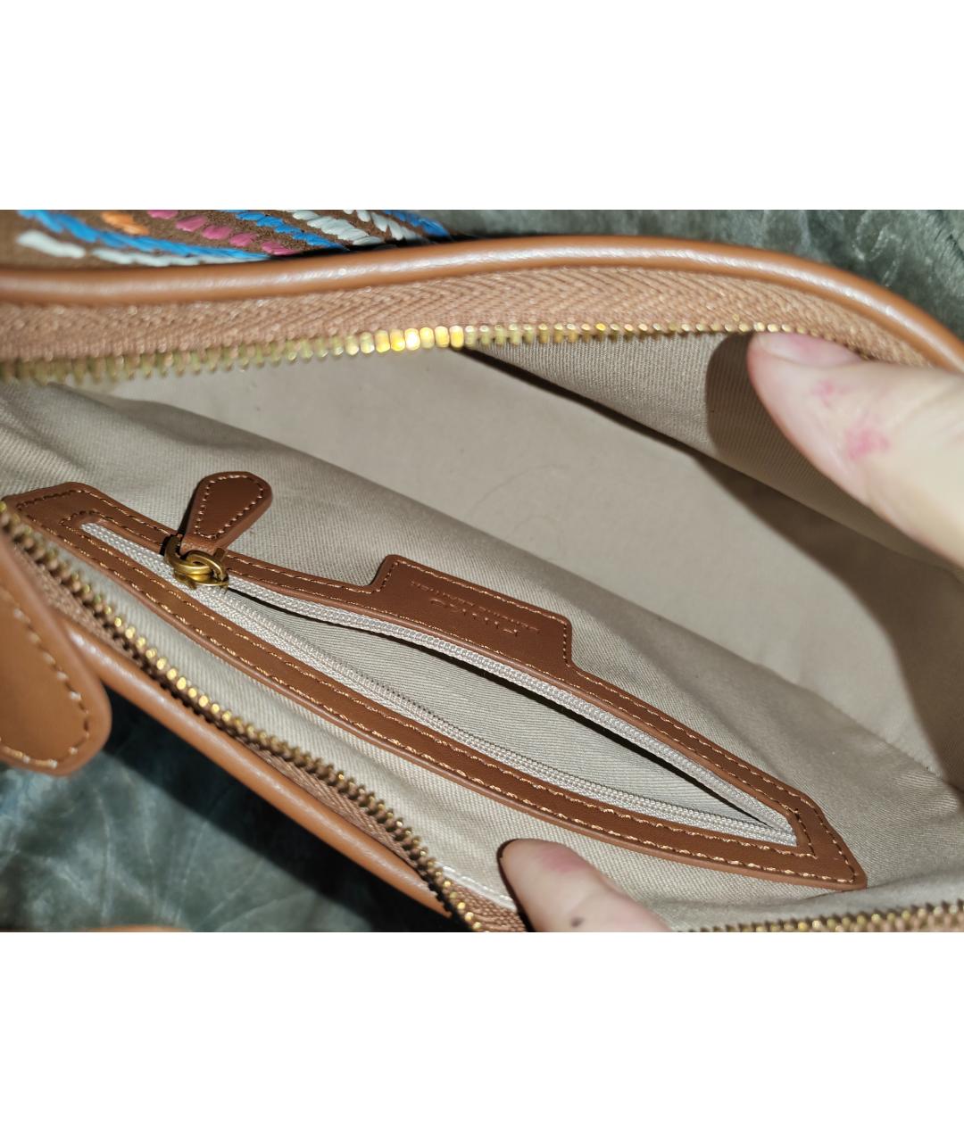 PINKO Коричневая кожаная сумка через плечо, фото 4