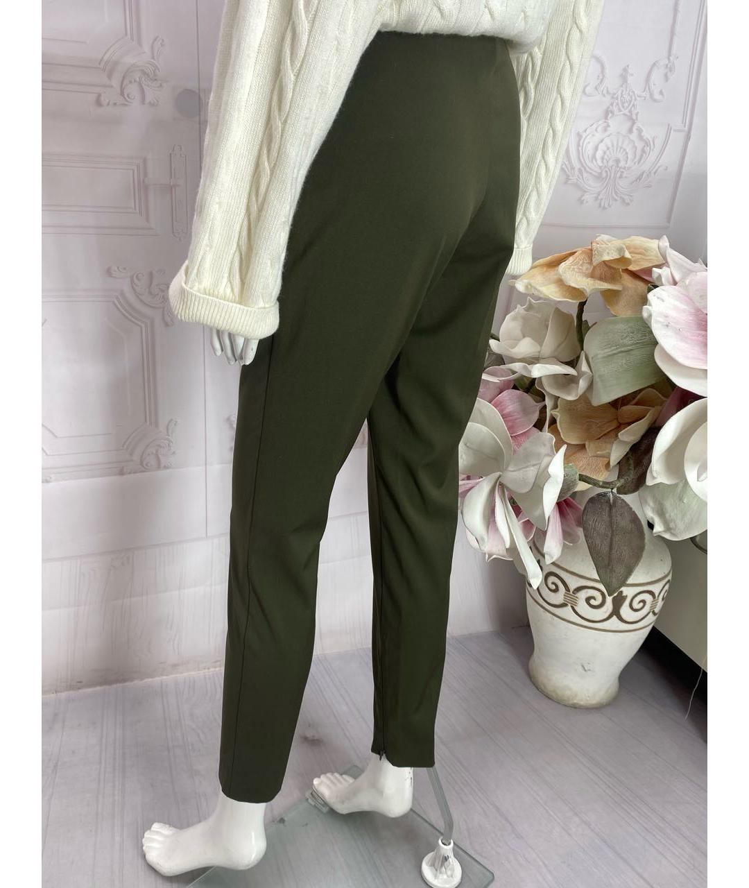 TWIN-SET Хаки полиэстеровые брюки узкие, фото 2