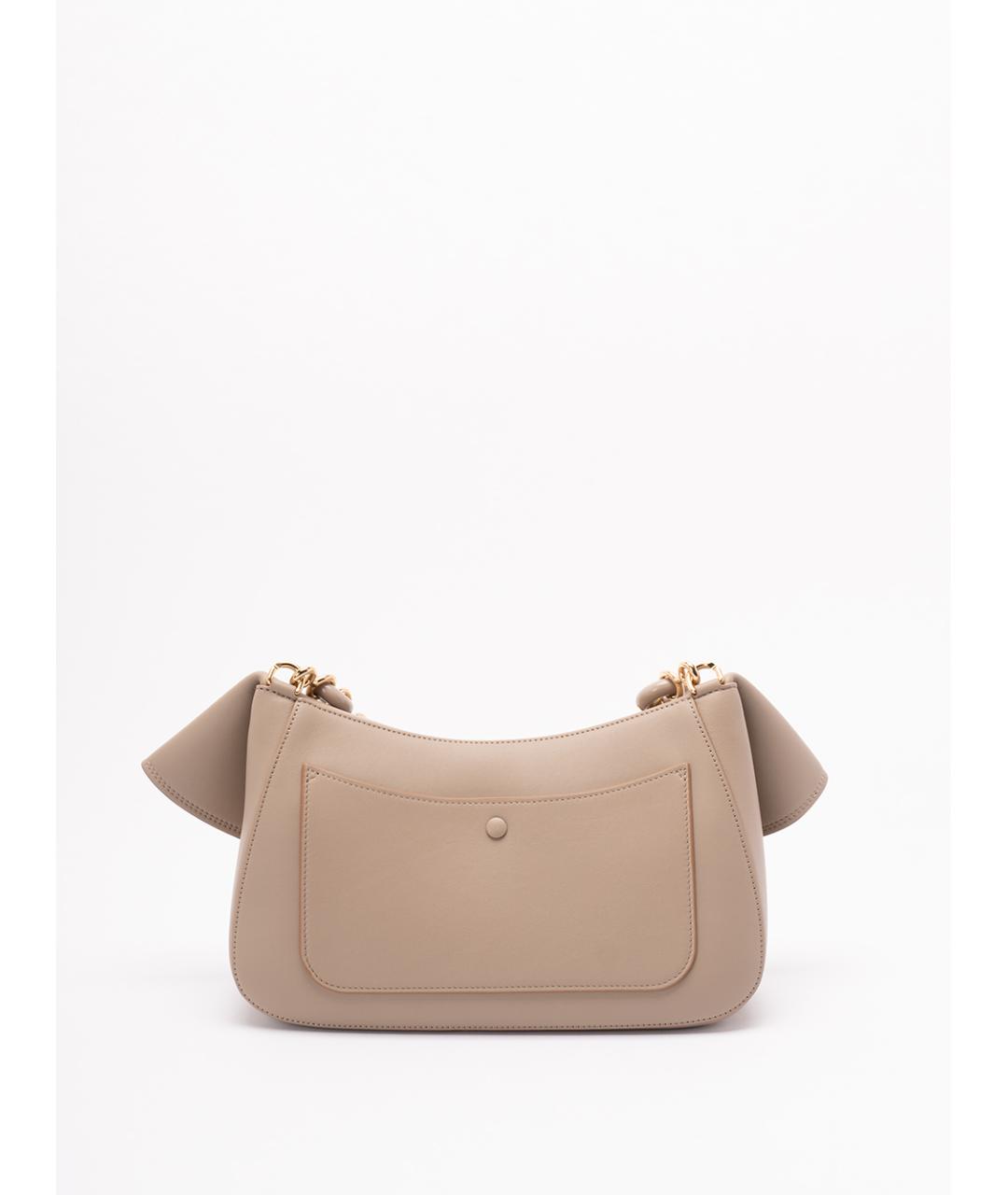 LOEWE Бежевая кожаная сумка с короткими ручками, фото 2