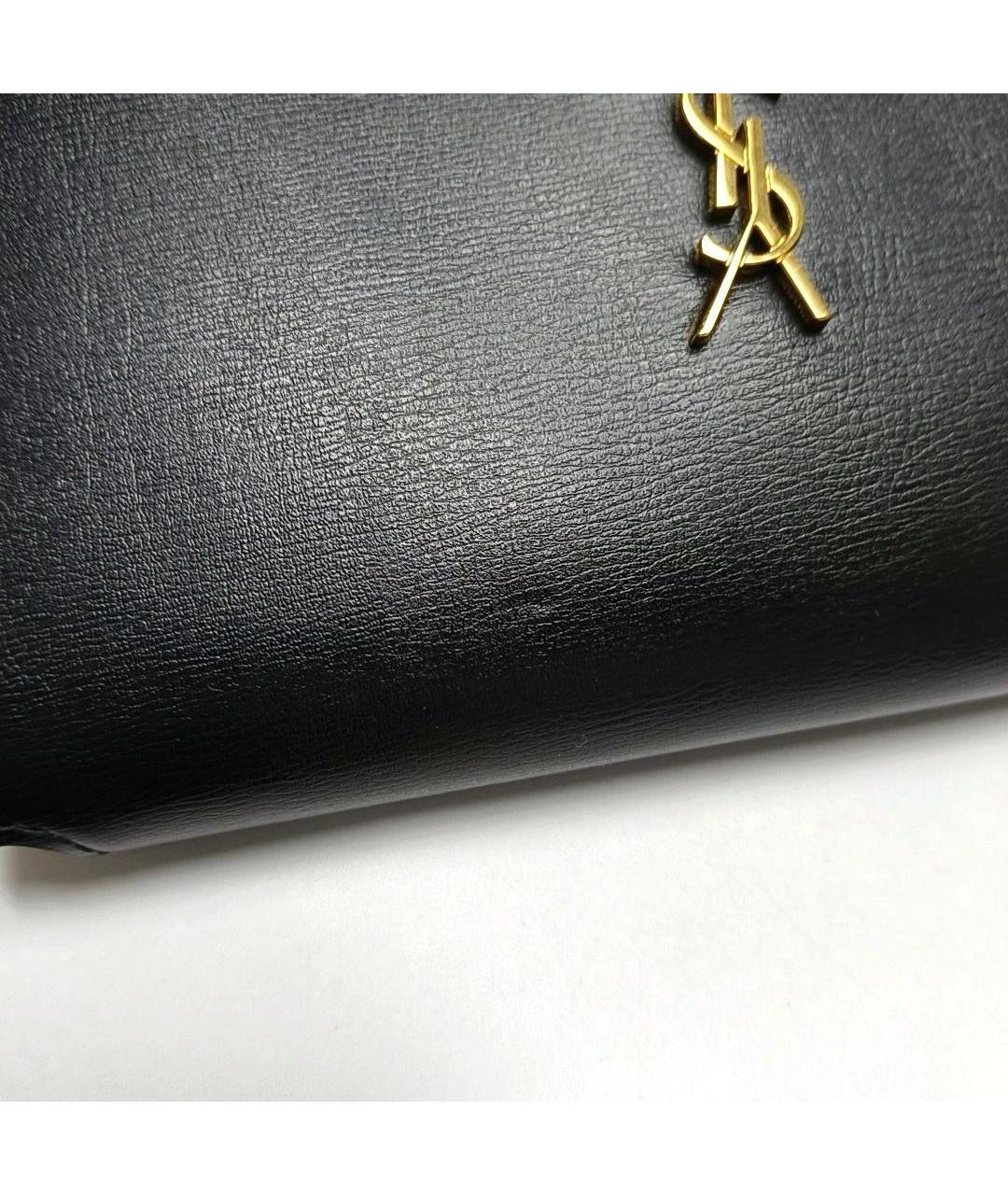 SAINT LAURENT Черная кожаная сумка через плечо, фото 7