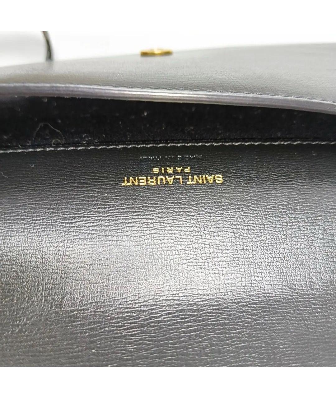 SAINT LAURENT Черная кожаная сумка через плечо, фото 6