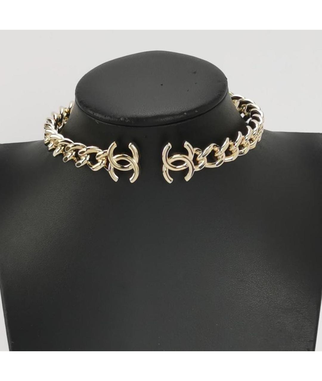 CHANEL Серебрянный металлический чокер, фото 3