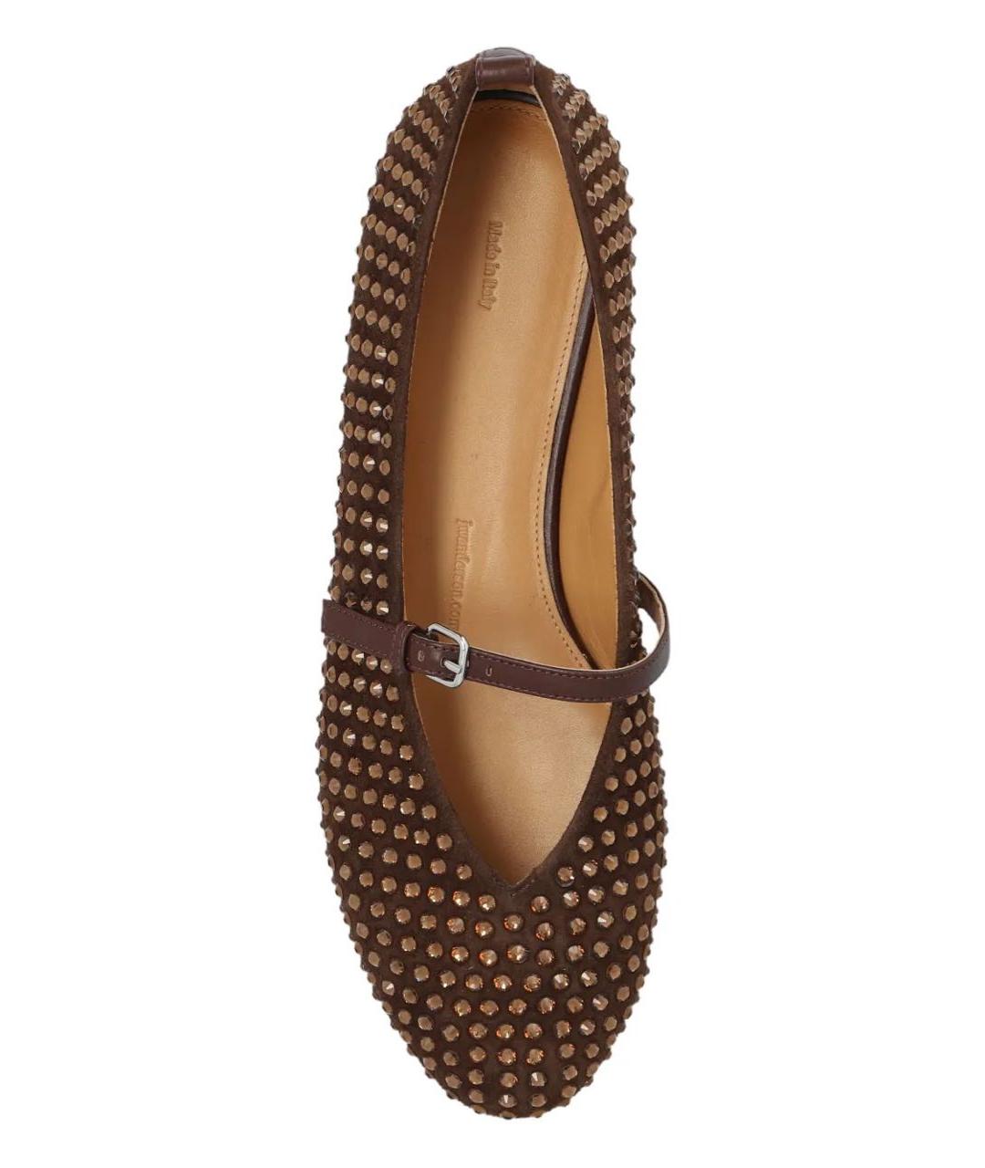 J.W.ANDERSON Коричневые замшевые балетки, фото 4