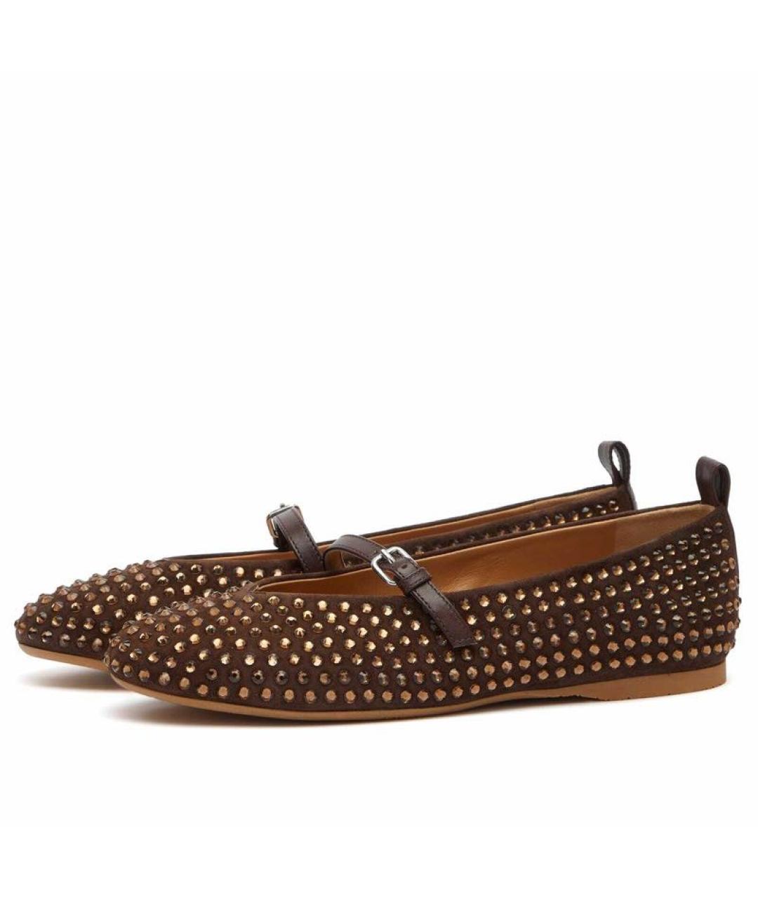 J.W.ANDERSON Коричневые замшевые балетки, фото 2