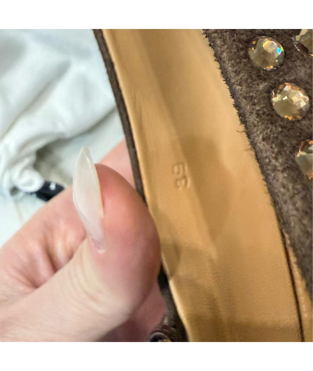 J.W.ANDERSON Коричневые замшевые балетки, фото 7