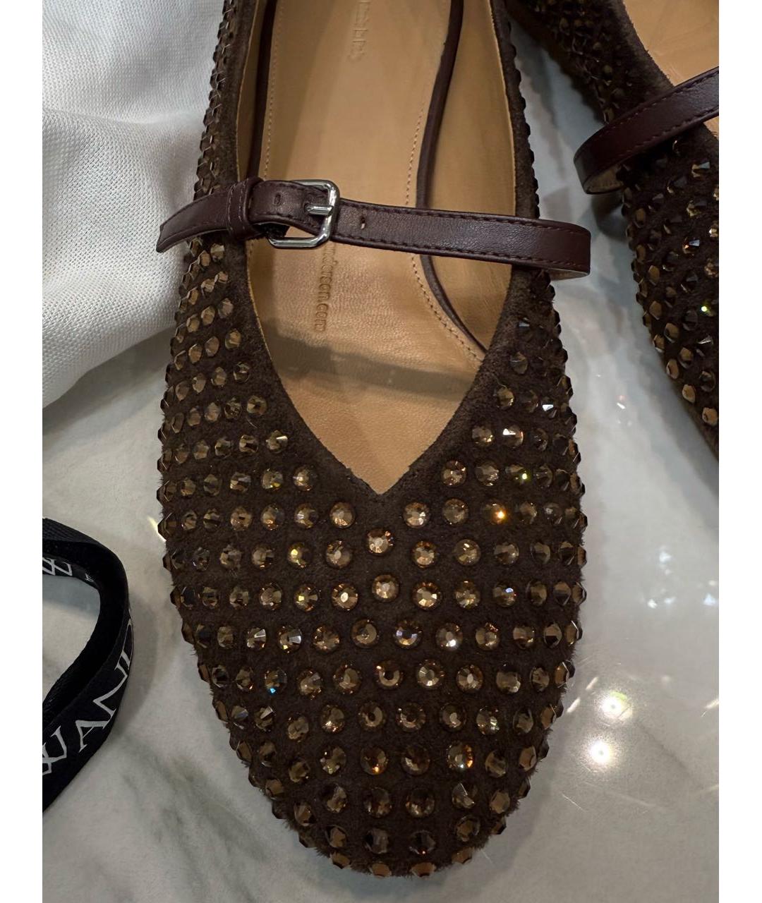 J.W.ANDERSON Коричневые замшевые балетки, фото 6