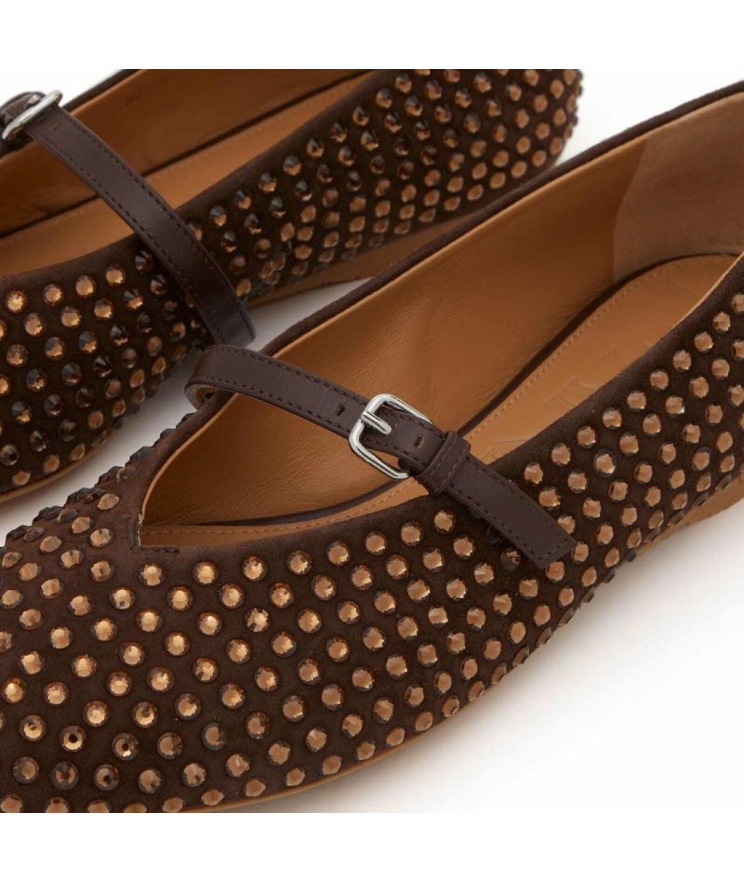 J.W.ANDERSON Коричневые замшевые балетки, фото 3