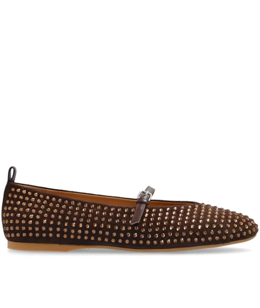 J.W.ANDERSON Коричневые замшевые балетки, фото 9