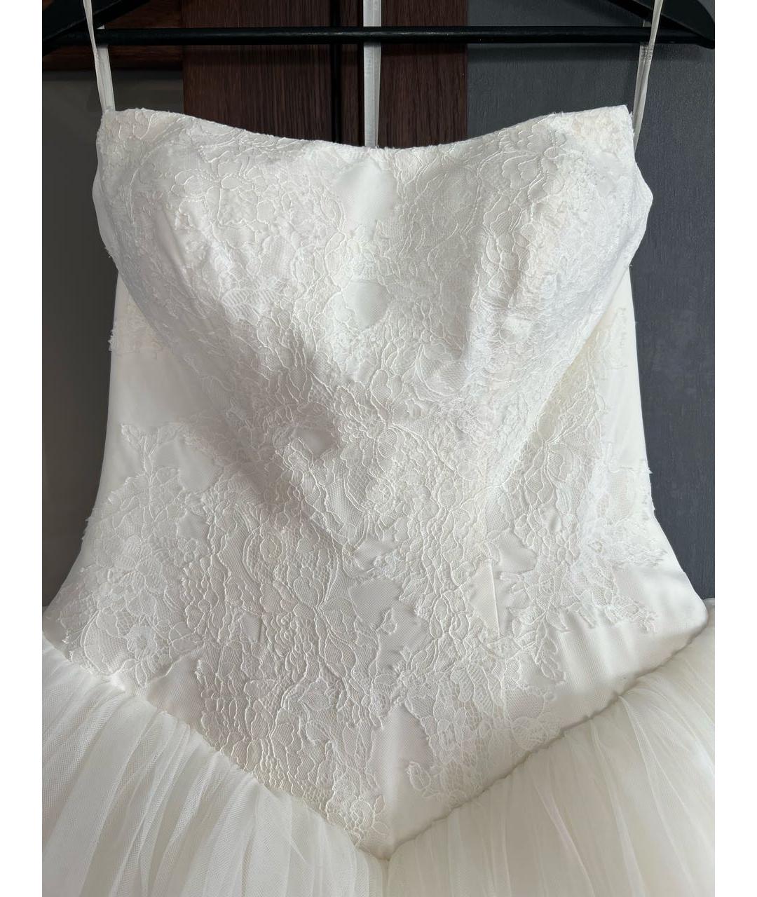 VERA WANG Белое кружевное свадебное платье, фото 2
