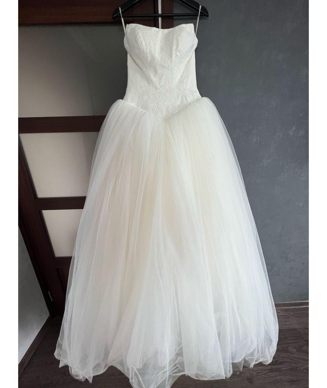 VERA WANG Белое кружевное свадебное платье, фото 6