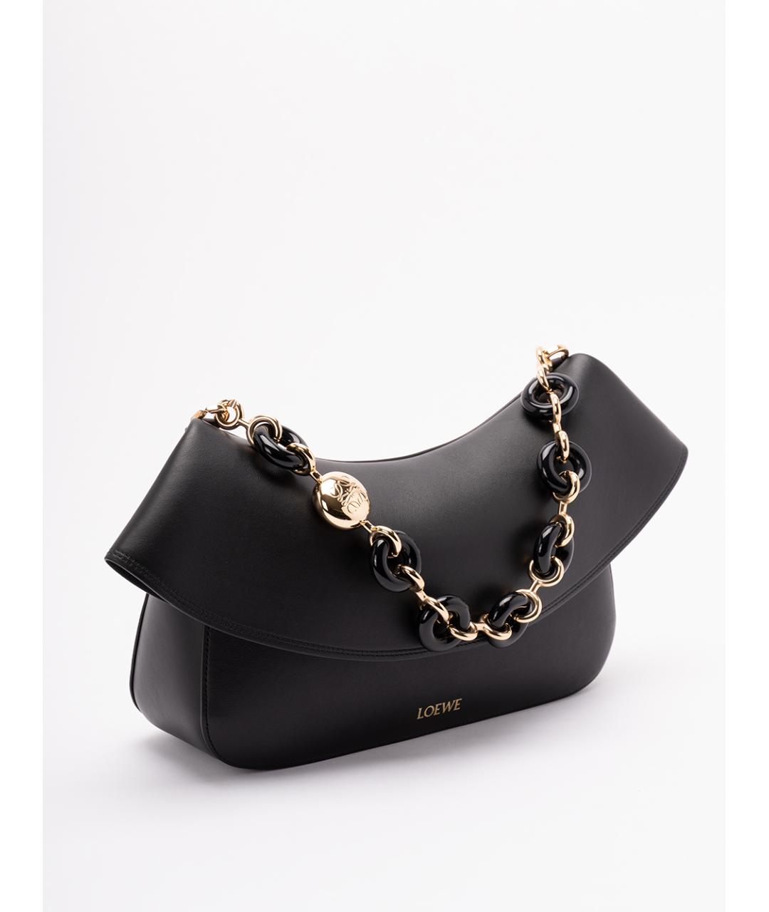 LOEWE Черная кожаная сумка через плечо, фото 3