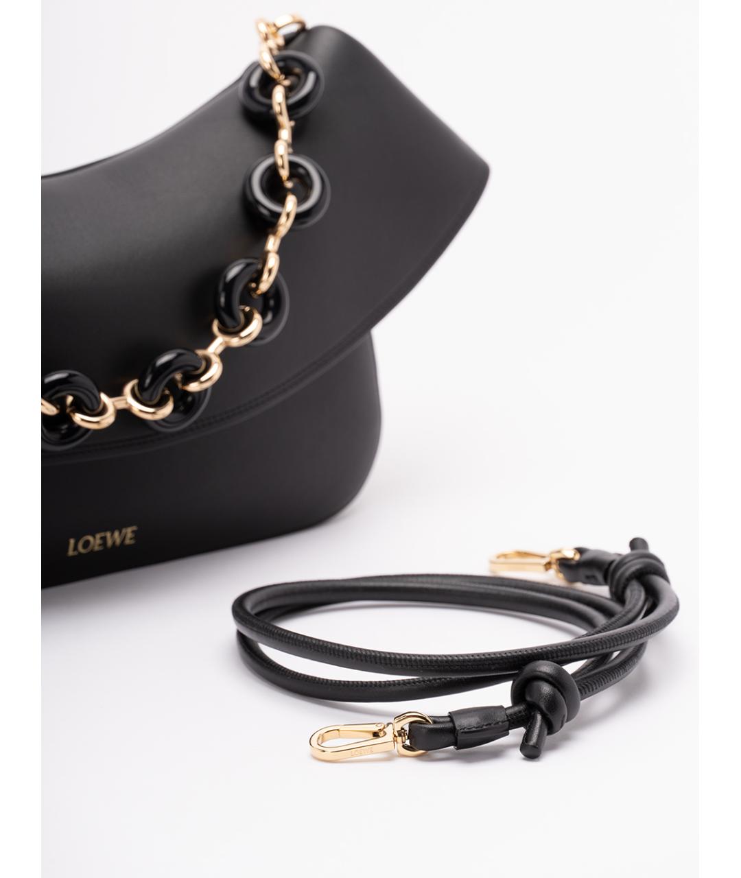 LOEWE Черная кожаная сумка через плечо, фото 5