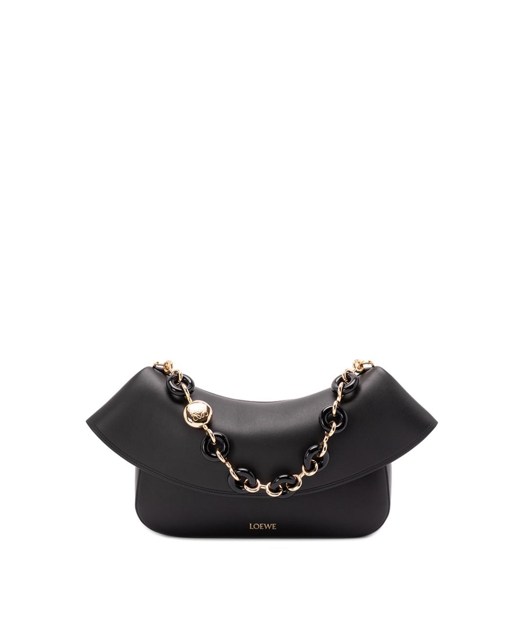 LOEWE Черная кожаная сумка через плечо, фото 1